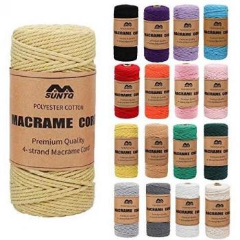 SUNTQ Dekoratives Makramee Garn (3mm x 100m)