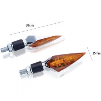 Pair of Custom Access Crystal Clear Bisturi Turn Lights
