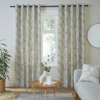 Fusion Matteo Ready Made Eyelet Drapes Natural