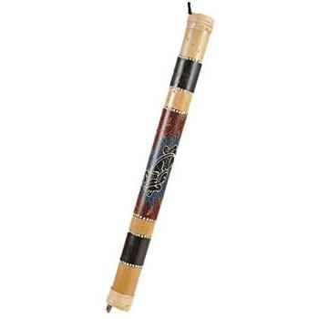 Regenmacher Rainstick Rainmaker Bambus Percussion Rhythmus bemalt Aborigine Dot Painting