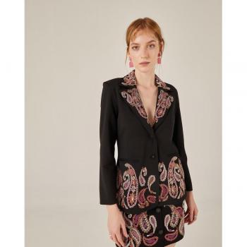 Blazer de Mujer Niza con Bordado y Solapa