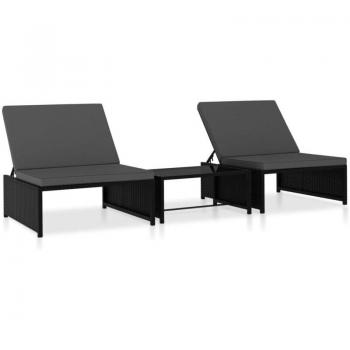 Lettini Prendisole Duo con Tavolo in Rattan