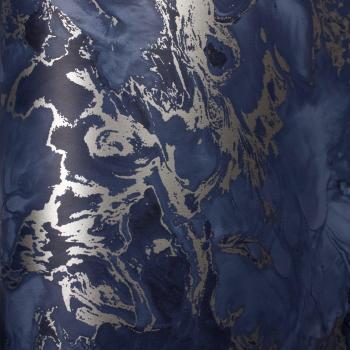 MURIVA Elixir Marble Blue & Silver Bedroom Wallpaper