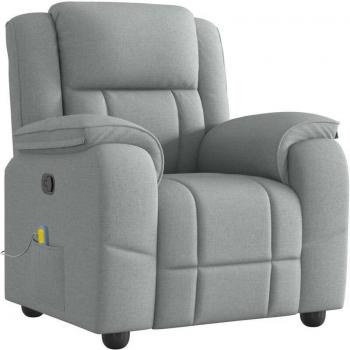 VidaXL Relaxsessel Hellgrau mit Massagefunktion