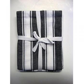 Obsidian Stripe Cotton Kitchen Towel