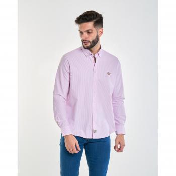 Camisa Estampada Rayas Rosa para Hombre Spagnolo