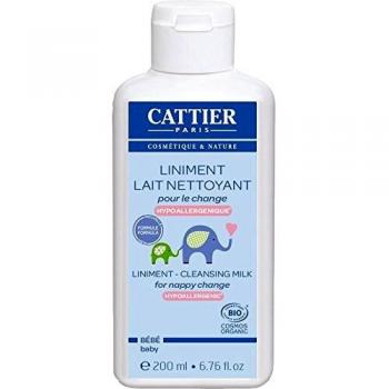 Cattier Bébé Liniment Lait Nettoyant pour le Change Bio 200 ml