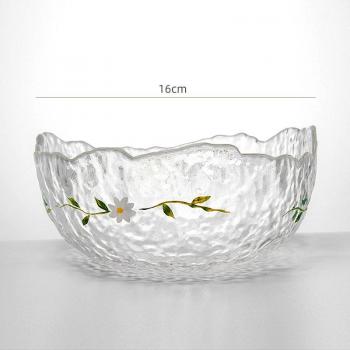 Hand-painted Summer Glass Dinner Set with Daisy Motif