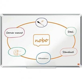 Pizarra NOBO Premium Plus acero lacado 900x600mm, blanco