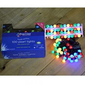 0m 100 LED Premier Multi Action Outdoor Pearl Christmas Lights
