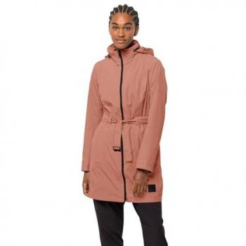 Jack Wolfskin Damen Regenmantel Norden Port W 48 XXL Rosa Dust