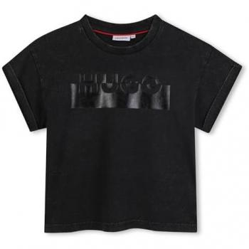 T-shirt Noir pour Fille Hugo 04A