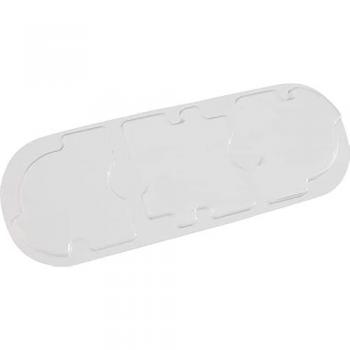 Protège-boîtier transparent 3 postes avec clips pour câble et connectique