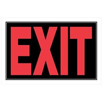 Industrial Black Exit Light, 8×12 (6 Pack)