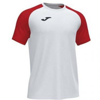 Camiseta de Manga Corta Academia para Hombre, Color Blanco y Rojo