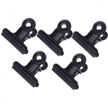 Bulldog Clip 5 Unidades – Estilo Negro, Acero Inoxidable