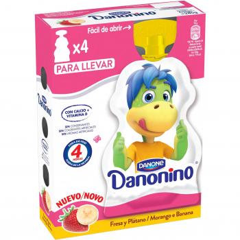Danonino Yogur Líquido Fresa y Plátano