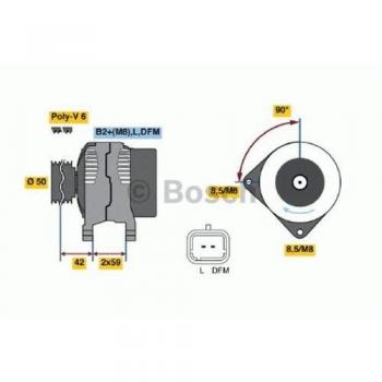 Motore Alternatore BOSCH 0 986 046 250