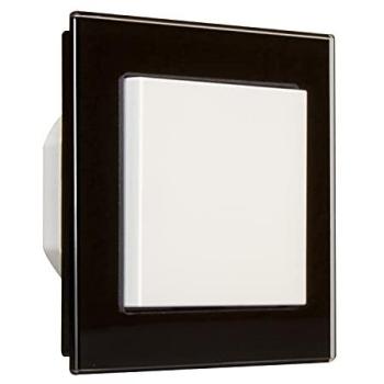 Jäger Direkt OPUS 55 BRiDGE 1 Kanal Fusion Glas – Smarthome Wandschalter Weiß