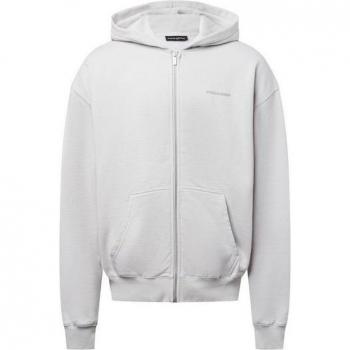 Pegador Sweatjacke Colne – Oversized Label‑Print Version, Hellgrau, L