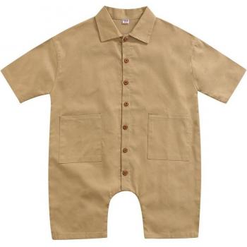 Salopette en Denim automne pour enfants 0-5 ans, lettres imprimées dans le dos, manches longues