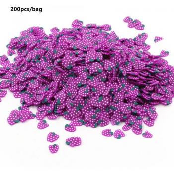 200Pcs Fruit Bead Slices for Nail Art and Slime