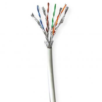 Netwerk Kabel Rol CAT7 Solid S/FTP 50 meter Koper Binnenshuis Rond LSZH Grijs