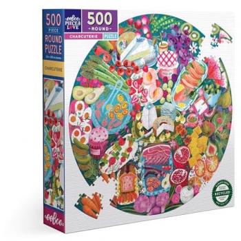 Puzzle Rond 500P : Assortiment de Charcuterie