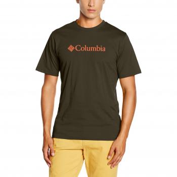 Columbia Homme T-Shirt CSC Basic Logo Manches Courtes Coton Vert (Peatmoss) Taille S