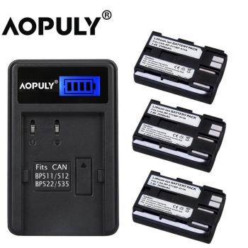 3x BP-511A Rechargeable Battery with LCD USB Charger for Canon EOS