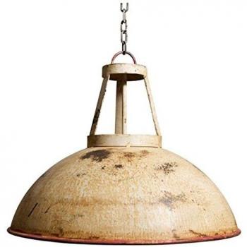 Lámpara de Suspensión Vintage 46x46x40 cm Hierro Crema Envejecido