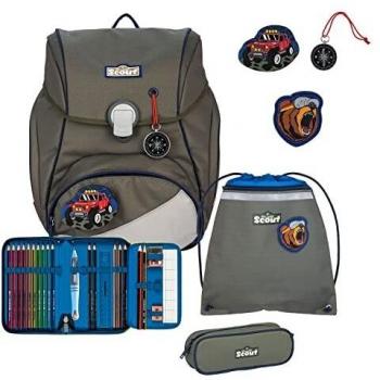 Scout Alpha Schulranzen-Set 4-teilig mit Sportbeutel Abenteuer