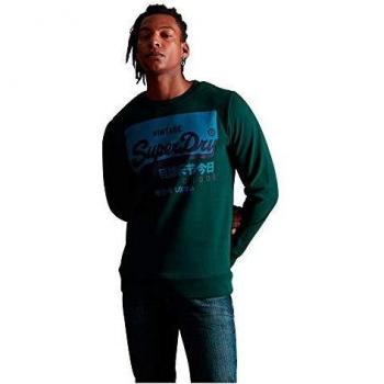 Pull superdry avec logo rétro – Homme – Vert Sauge – XS