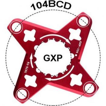 Adaptateur manivelle GXP BCD 104mm aluminium 7075-T6