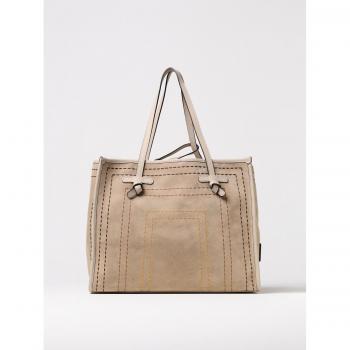 Bolsa de Hombro Gianni Marrón Talla Grande y Pochette de Cuero