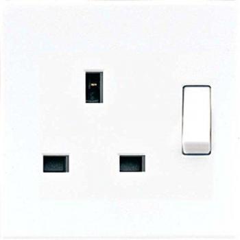 Presa di corrente singola JUNG LS3171WW AWS GLZ LS UP BS IP20