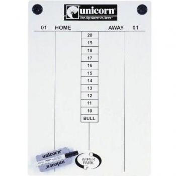 Wipe‑Clean Unicorn Scoreboard – Dual‑Tone White/Black