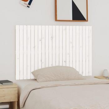 Tête de Lit en Bois Massif Blanc 140x3x90 cm