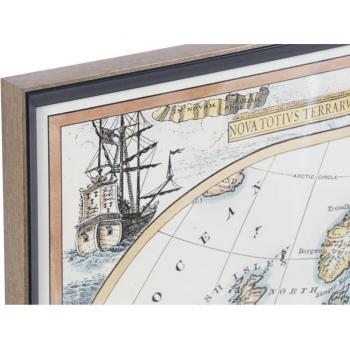 Cuadro Mapamundi de Cristal (83,5 x 3 x 63,5 cm)