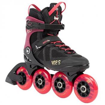 K2 VO2 S 90 Short Cuff Inlineskates Damen burgundy/pink