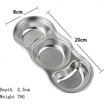 SUS 304 Stainless Steel Sushi Soy Plate