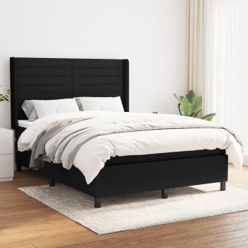 VidaXL Komfortables Boxspringbett Schwarz 140x200 cm
