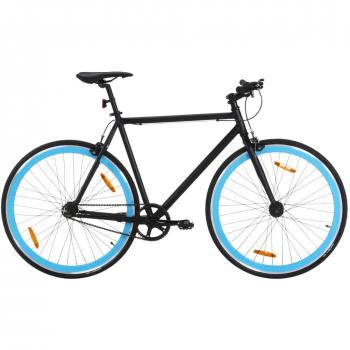 Vidaxl 700c Fixed Gear Bicycle Black And Blue 55 Cm