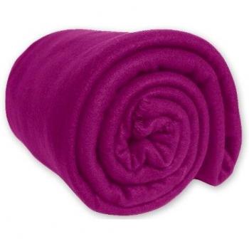 Couverture polaire unie 220 x 240 cm Violet