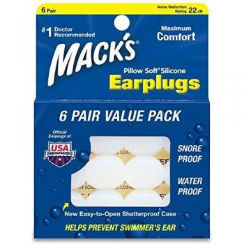 Macks Pillow Soft Moldable Silicone Earplugs 18 Pairs
