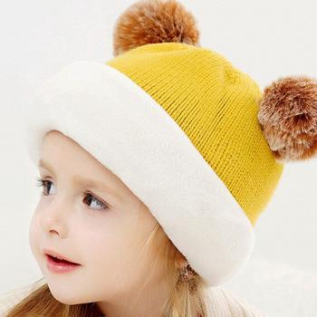 Casquette + écharpe enfant tricotée oreilles hiver