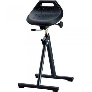 Bimos assis-debout industriel avec piétement pliable et assise inclinable réglable