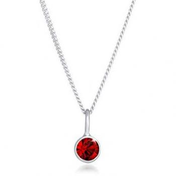 Pendente rotante rosso su catena d'argento sterling 925