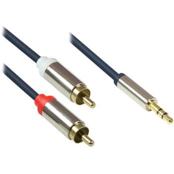 Audio Anschlusskabel 3,5mm Klinkenstecker zu 2x RCA Stecker, Good Connections