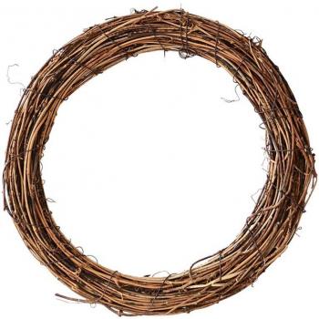 10-40cm Rattan Ring Home Decor Wreath with Dried Flowers